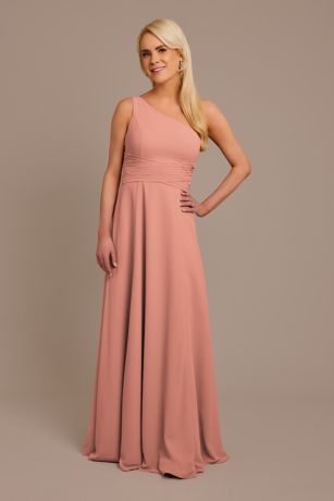 Celebrate DB Studio Chiffon One-Shoulder Dress with Tie